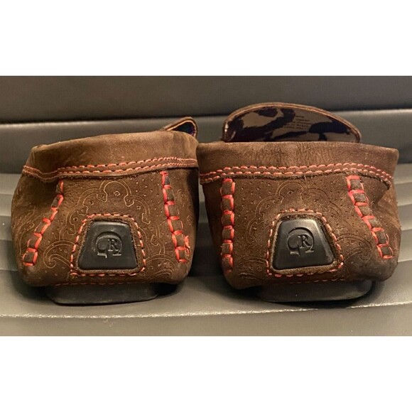 ROBERT GRAHAM Verrazano Sz 9 Brown SUEDE Paisley Driving Shoes Loafers Moccasins - Picture 5 of 8